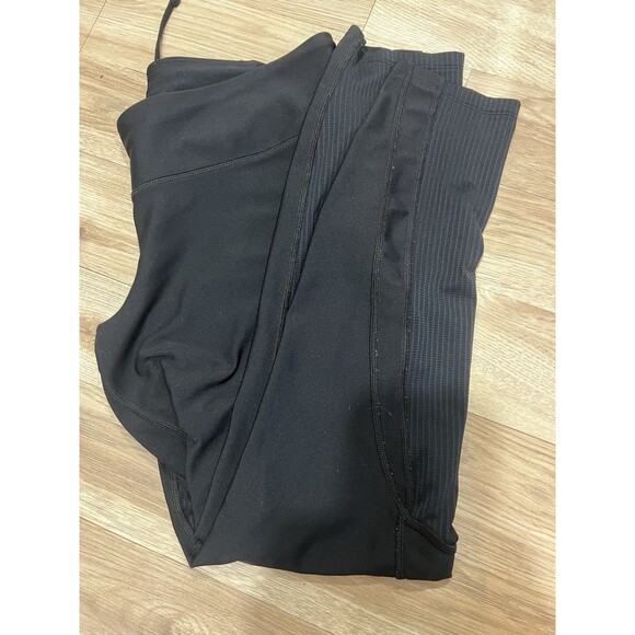 Under Armour Leggings Womens XL Black HeatGear Compression  Leggings Mesh Panels - Picture 2 of 7